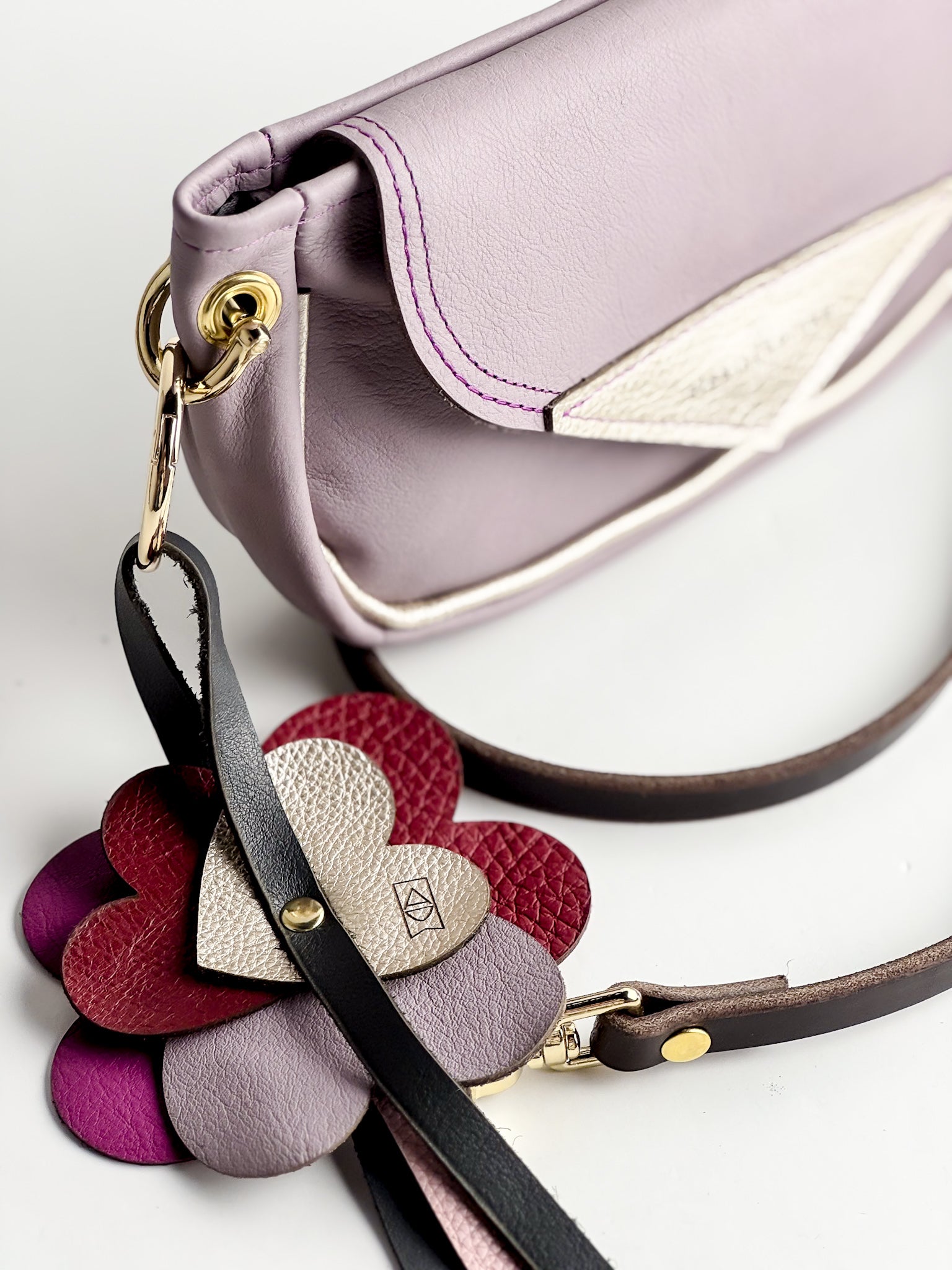 Love Collection | Violet Clutch + Crossbody | Lavender + Platinum