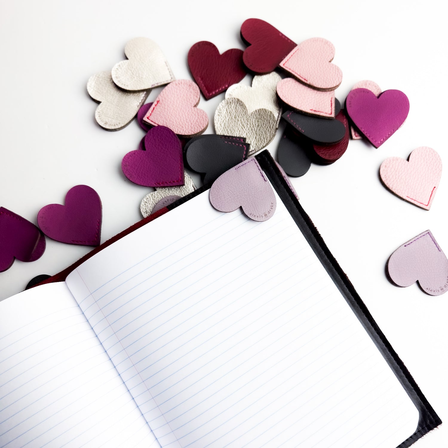 Love Collection | Leather Stitched Heart Bookmark