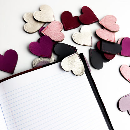 Love Collection | Leather Stitched Heart Bookmark