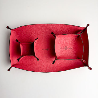 Love Collection | Leather Trays | Coral