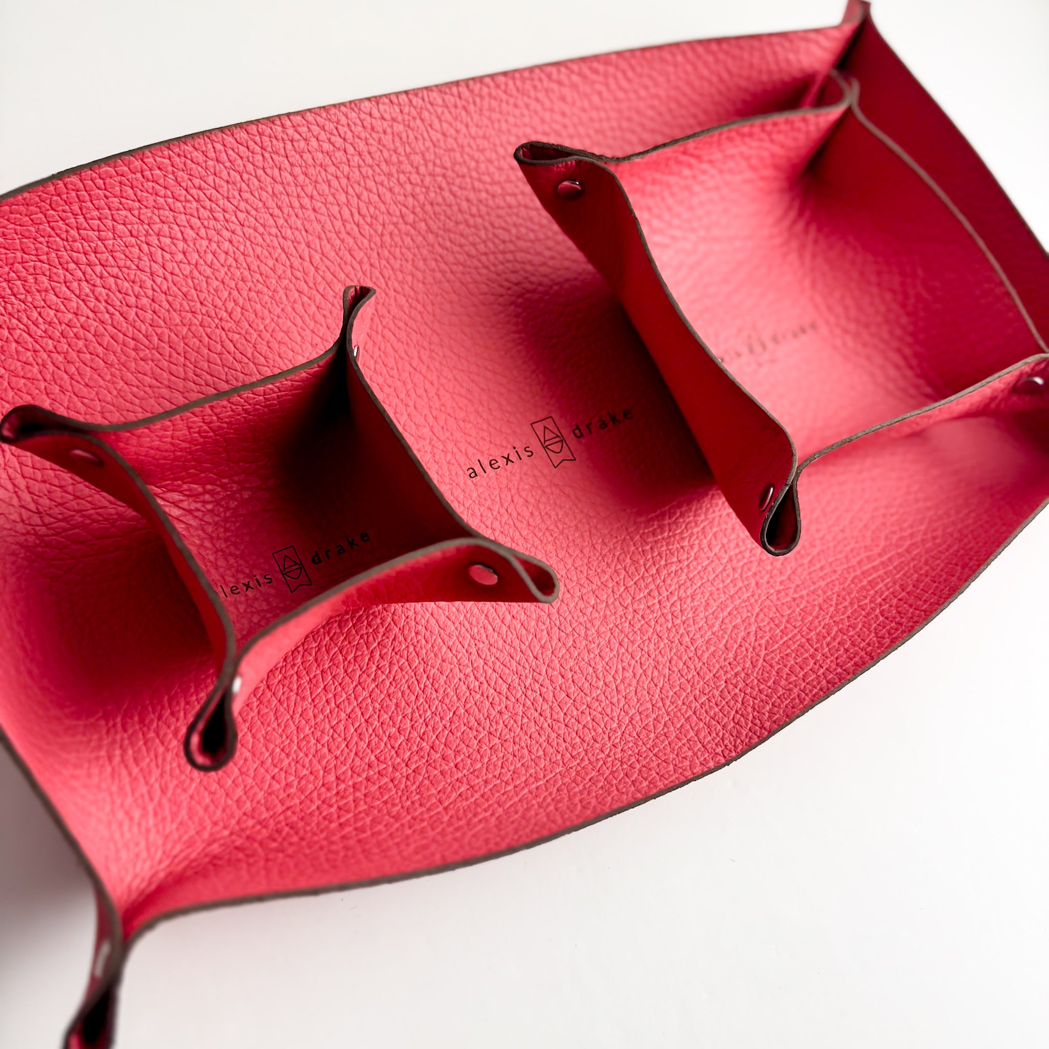 Love Collection | Leather Trays | Coral