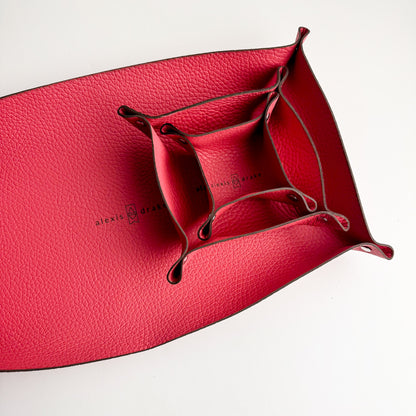 Love Collection | Leather Trays | Coral