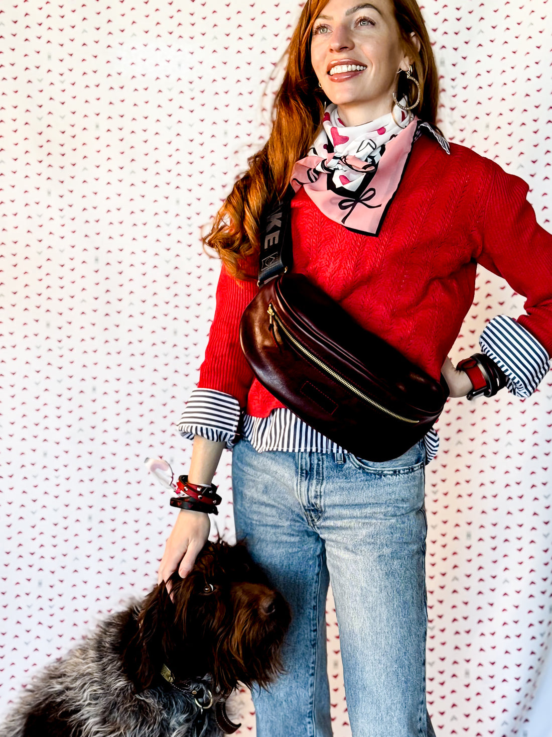 Heart + Hide Collection | Louie Fanny Crossbody | Wine