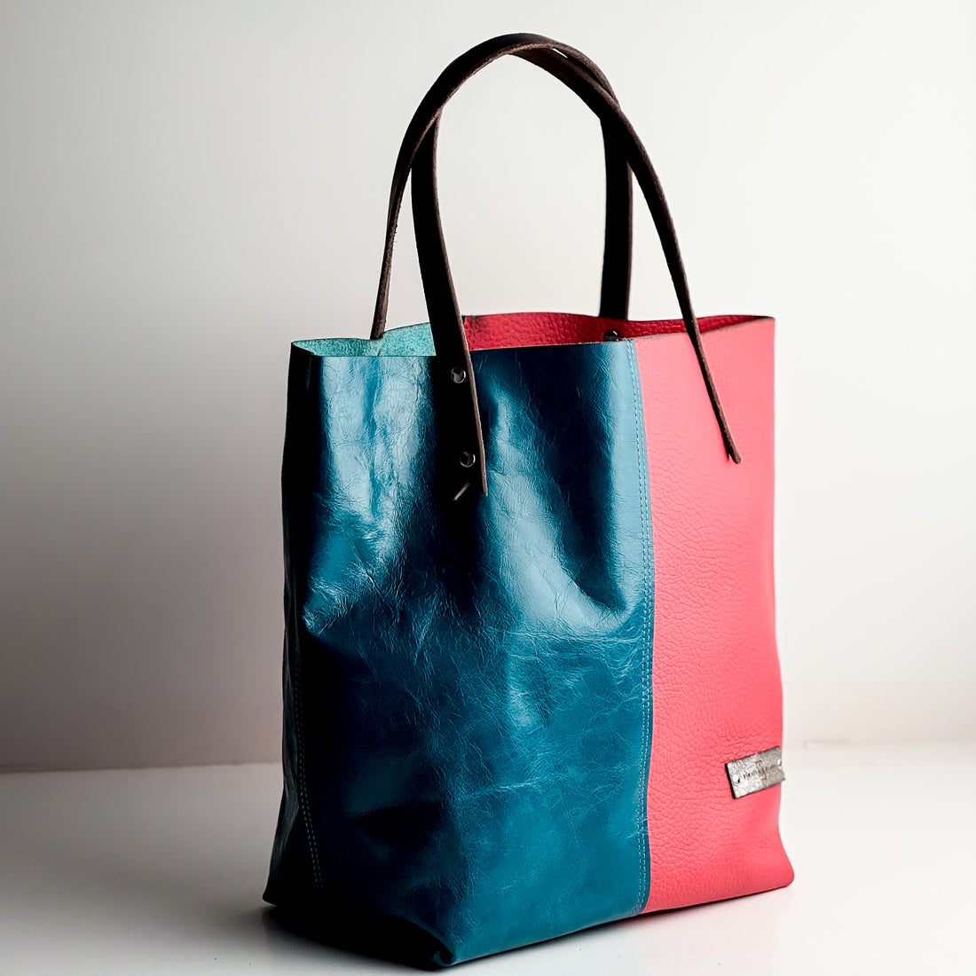 Love Tote Collection | Market Tote | Turquoise + Coral