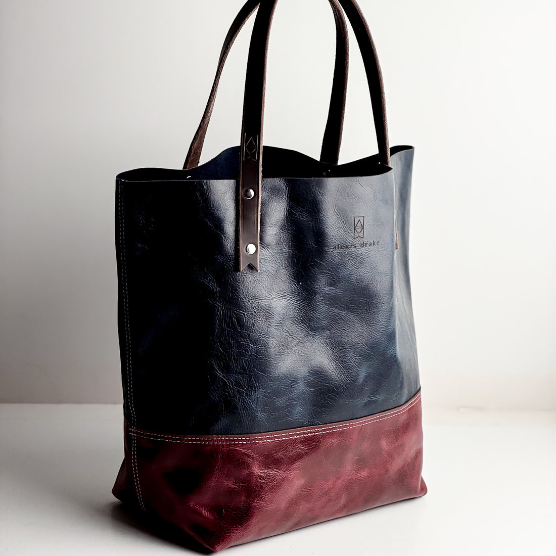 Love Tote Collection | Market Tote | Navy + Wine