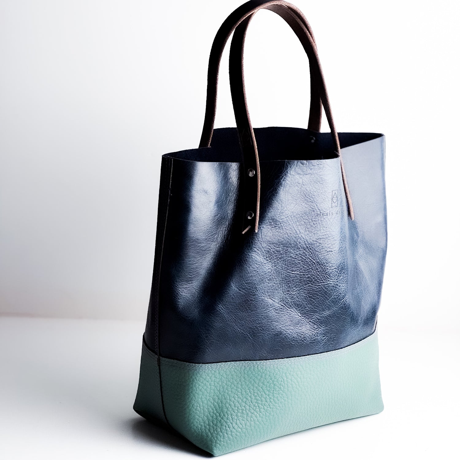 Love Tote Collection | Market Tote | Navy + Teal