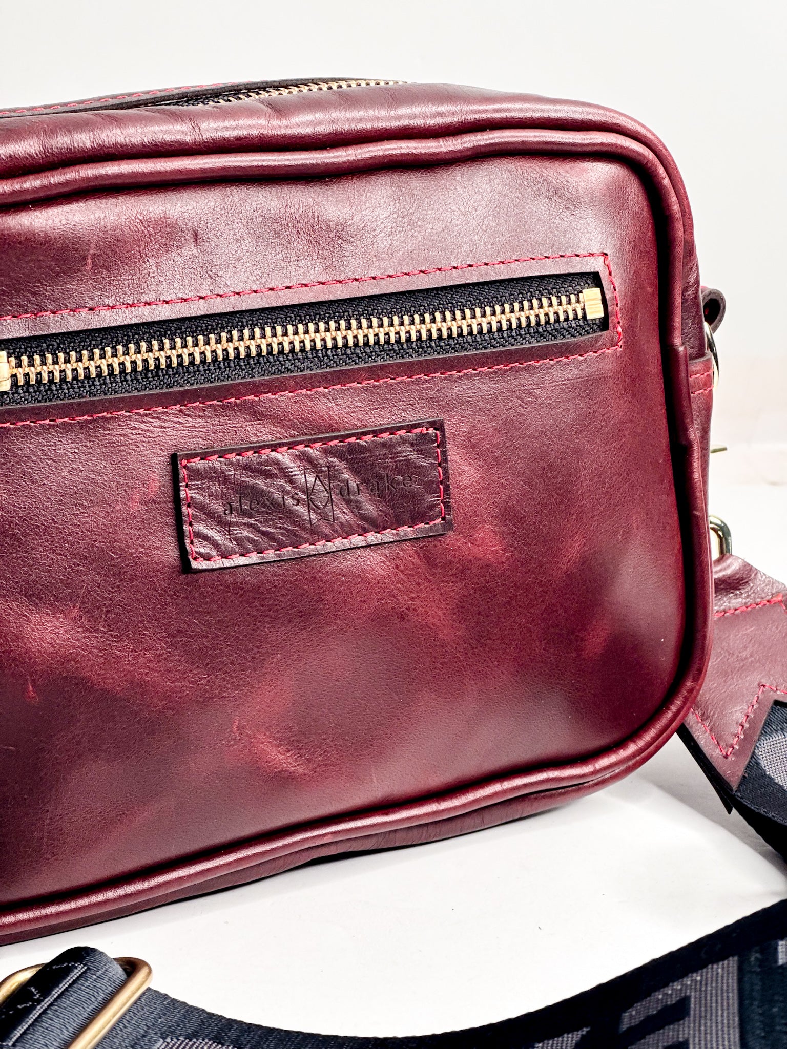 Heart + Hide Collection | Maeve Crossbody | Wine