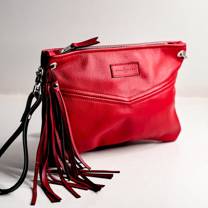 Heart + Hide Collection | Jackie Crossbody | Crimson