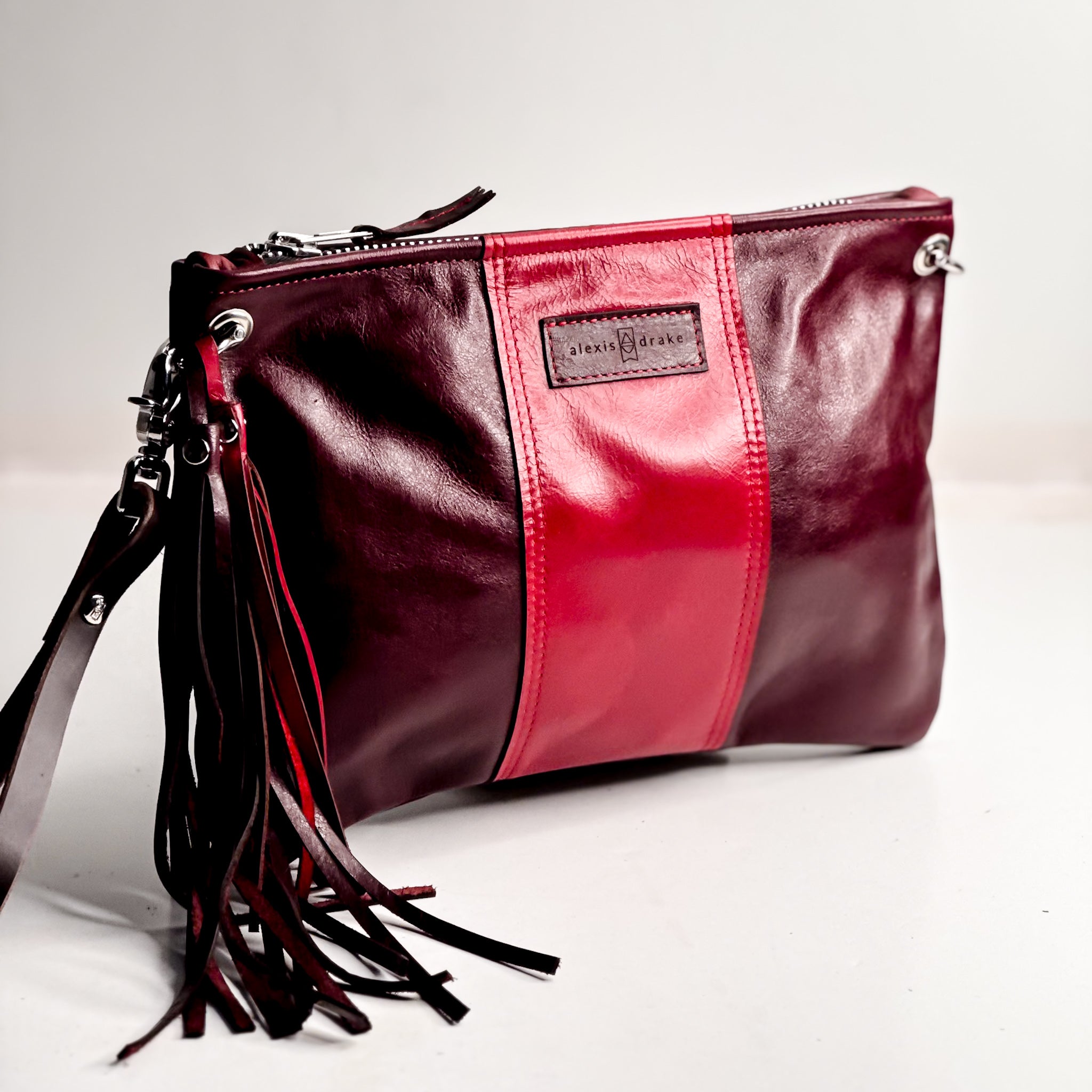 Heart + Hide Collection | Jackie Crossbody | Wine + Garnet