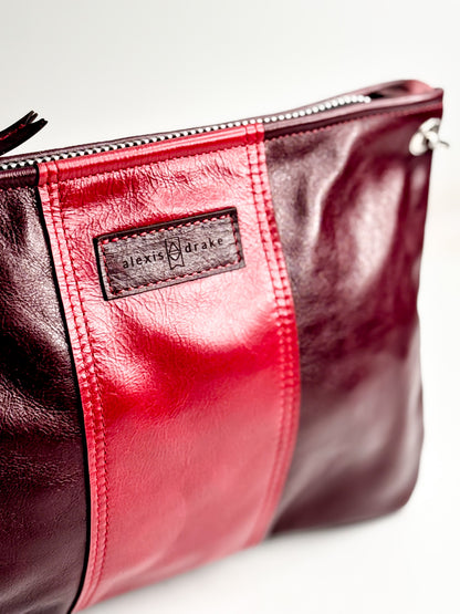 Heart + Hide Collection | Jackie Crossbody | Wine + Garnet