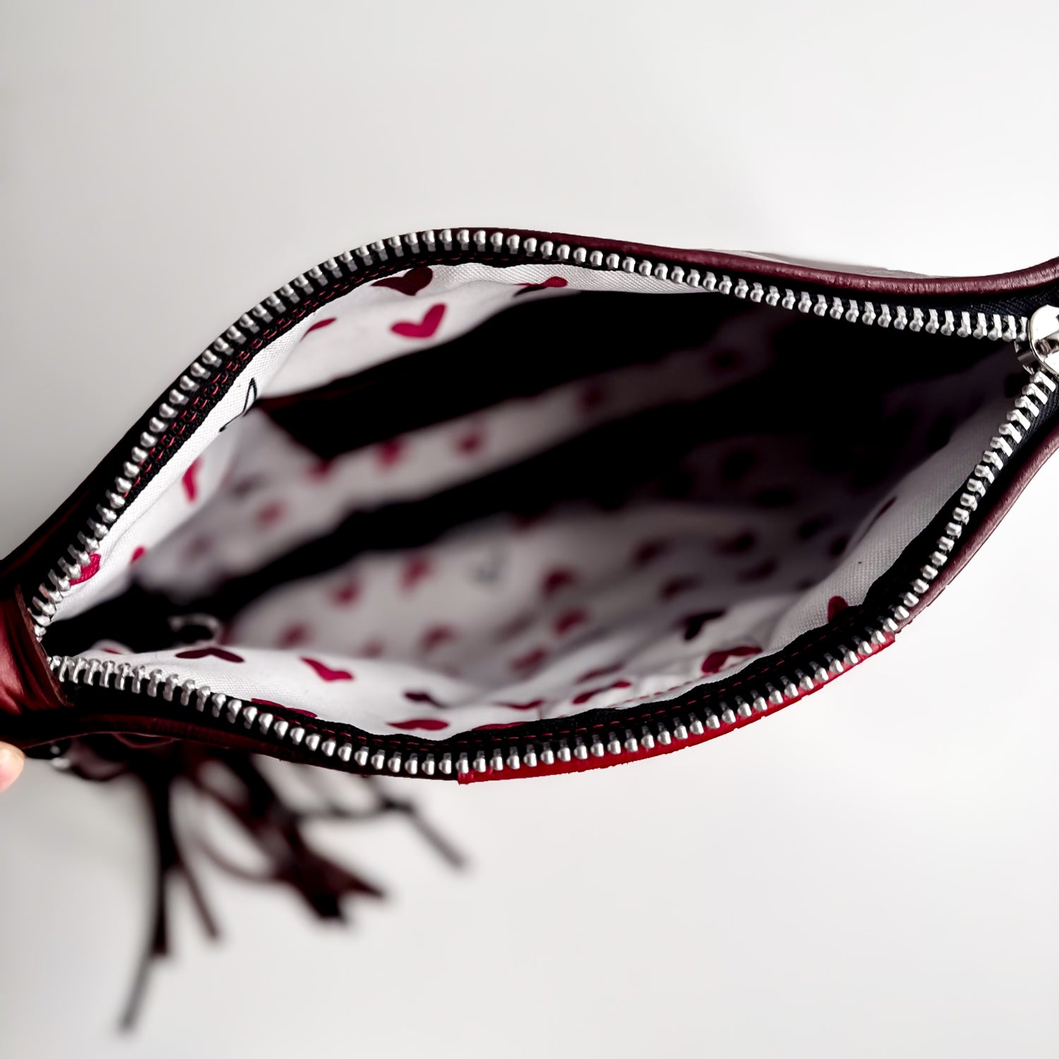 Heart + Hide Collection | Jackie Crossbody | Wine + Garnet