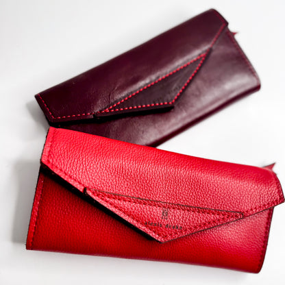 Heart + Hide Collection | Genevieve Wallet | Crimson