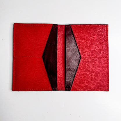Heart + Hide Collection | Passport Capsule Wallet | Crimson