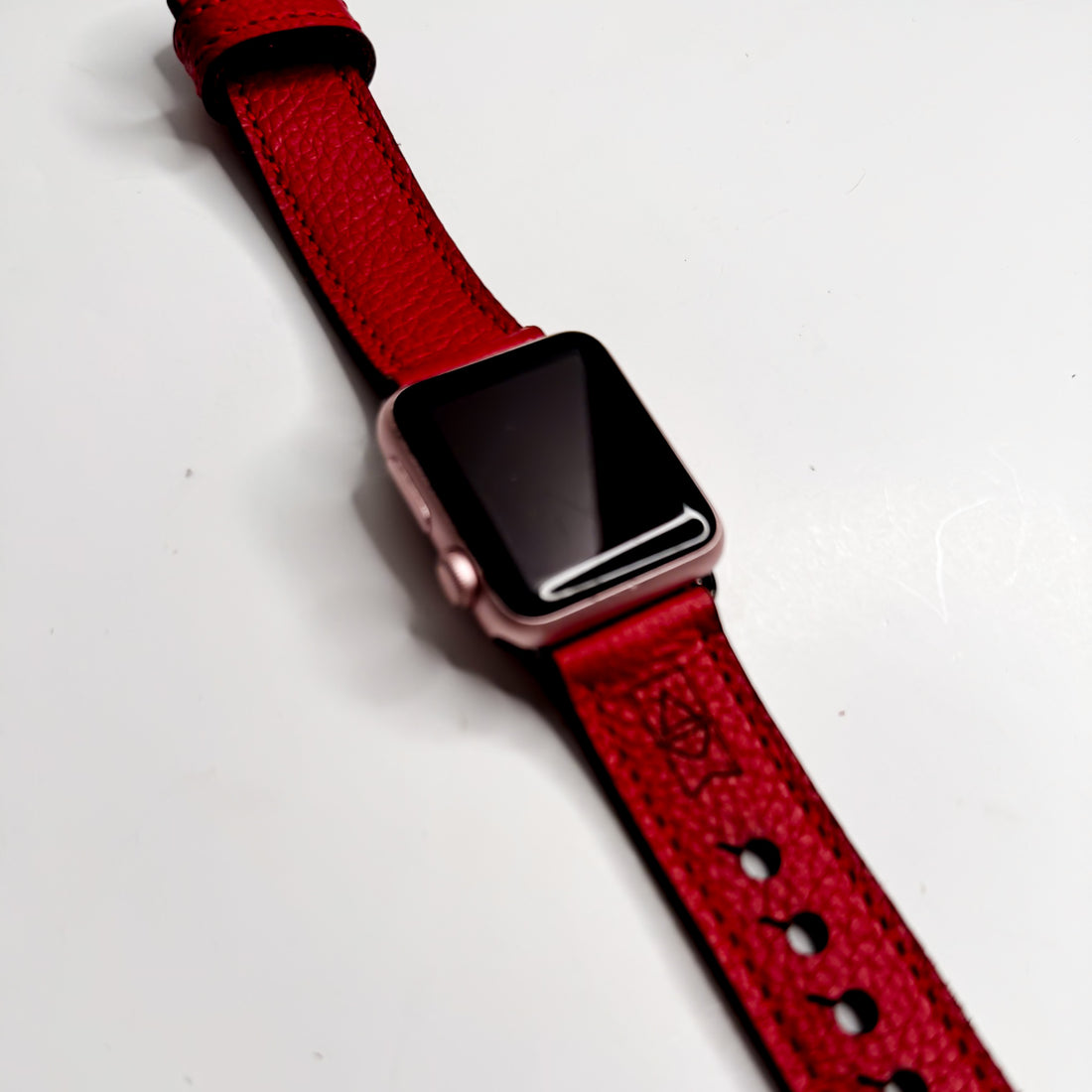 Heart + Hide Collection | Apple Watch Band | Crimson