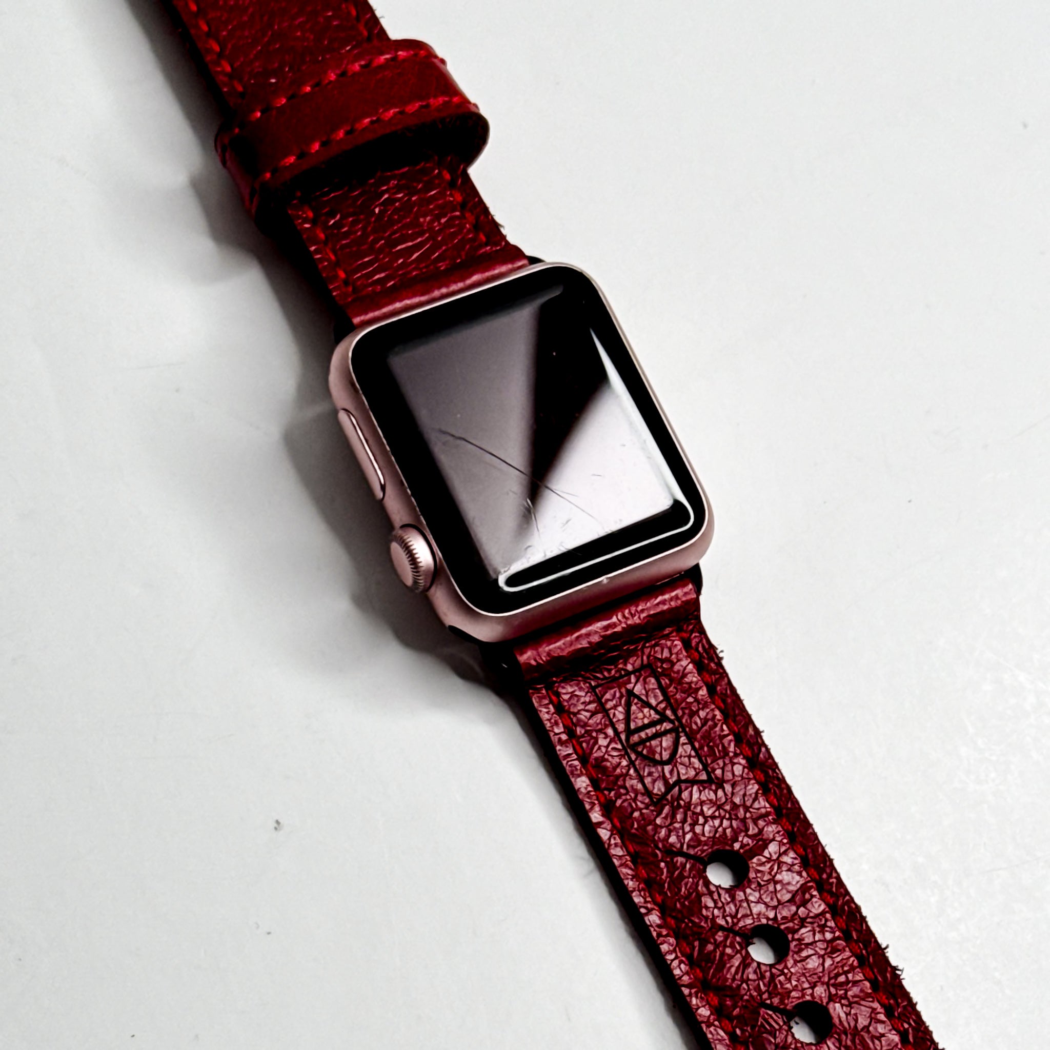 Heart + Hide Collection | Apple Watch Band | Garnet