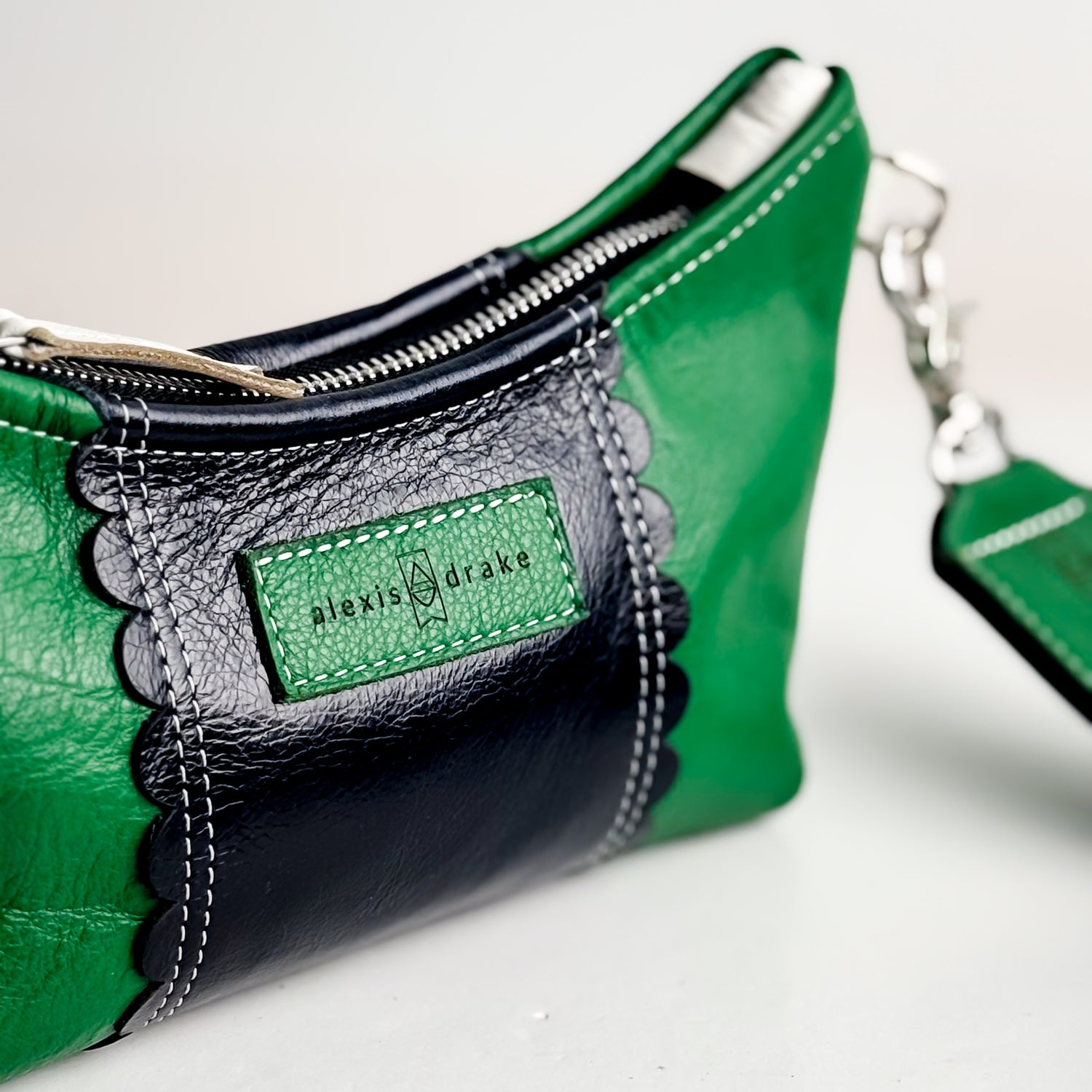 Polished Prep Collection | Penelope Crossbody | Boxwood Green + Coastal Navy