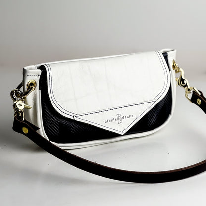 Polished Prep Collection | Violet Clutch + Crossbody | Nantucket White