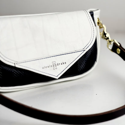 Polished Prep Collection | Violet Clutch + Crossbody | Nantucket White