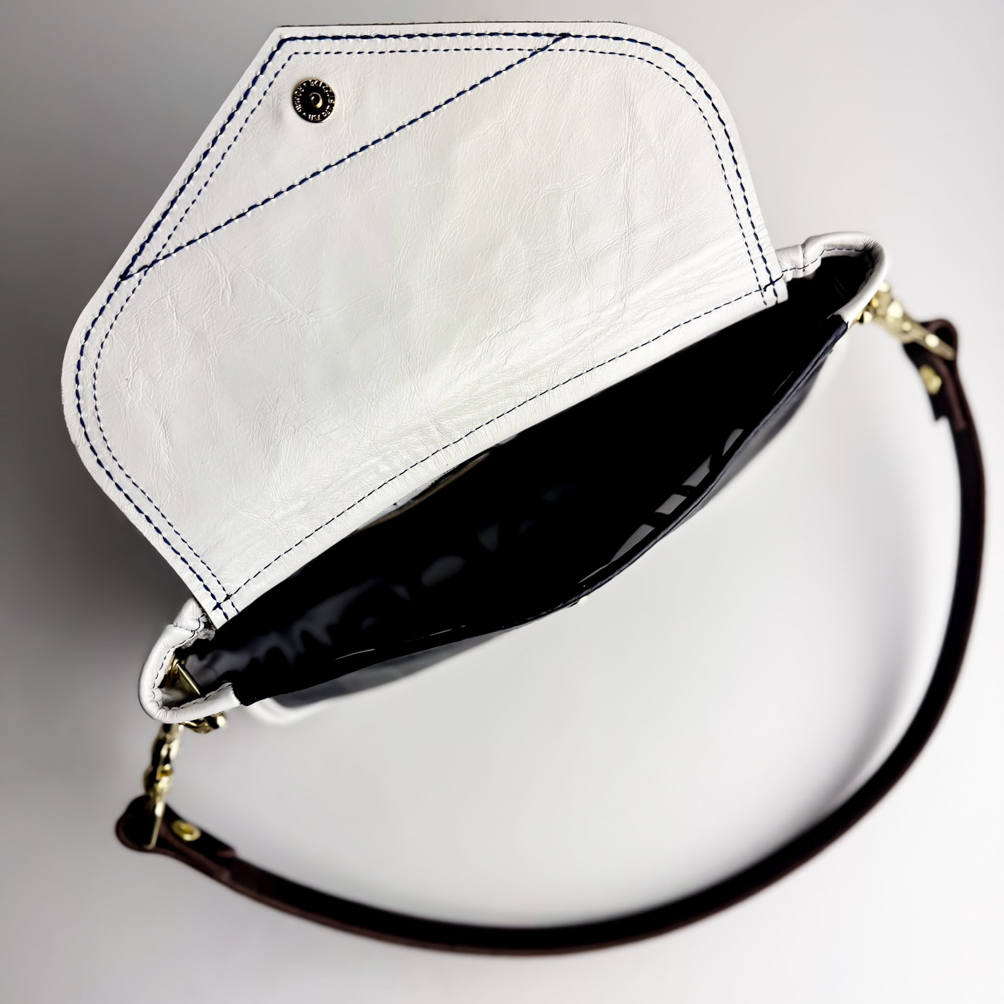 Polished Prep Collection | Violet Clutch + Crossbody | Nantucket White