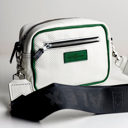 Polished Prep Collection | Maeve Crossbody | Herringbone Nantucket White