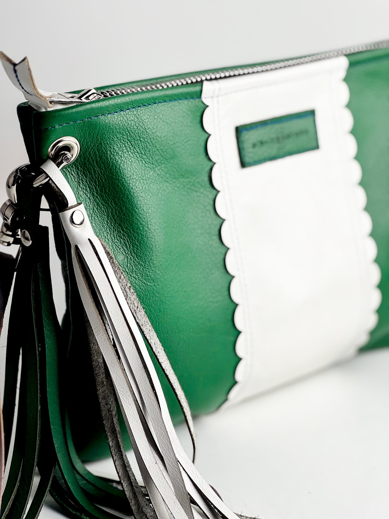 Polished Prep Collection | Jackie Clutch | Boxwood Green + Nantucket White