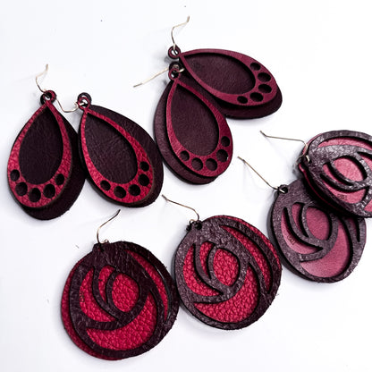 Heart + Hide Collection | Jewelry | Oval Leather Earrings | Various