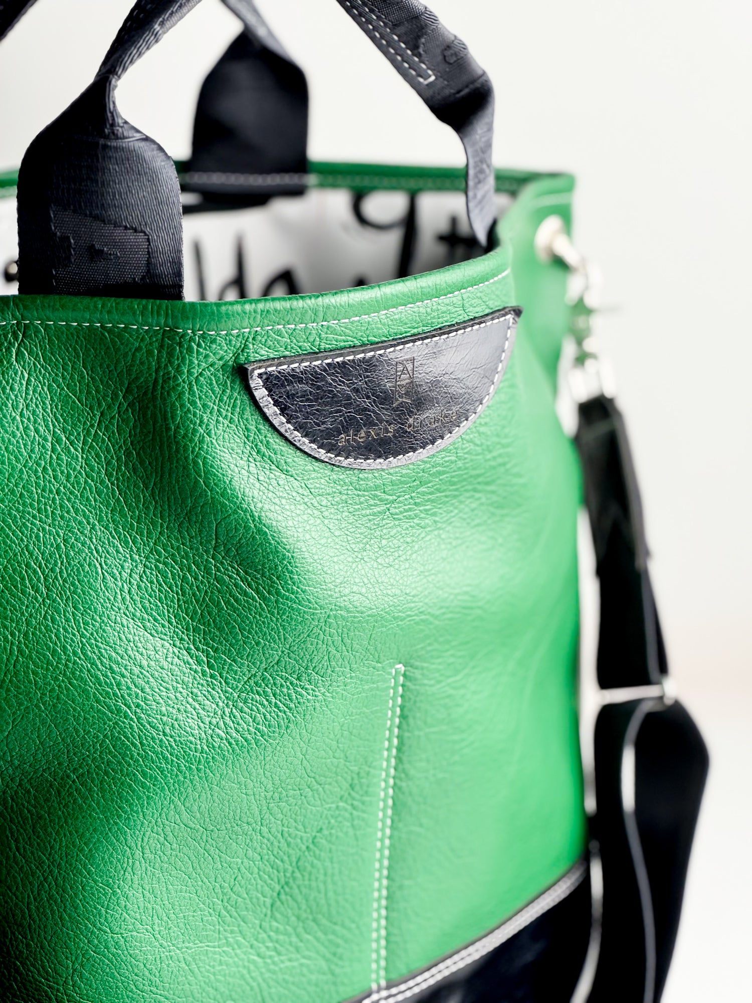 Polished Prep Collection | Lexington Shoulder Tote | Boxwood Green + Coastal Navy