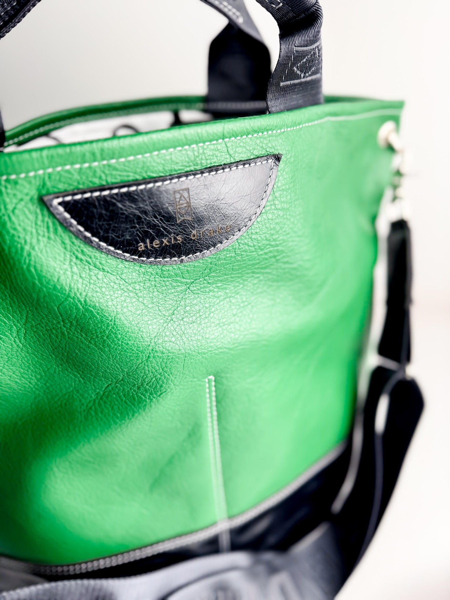 Polished Prep Collection | Lexington Shoulder Tote | Boxwood Green + Coastal Navy