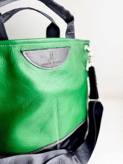 Polished Prep Collection | Lexington Shoulder Tote | Boxwood Green + Coastal Navy