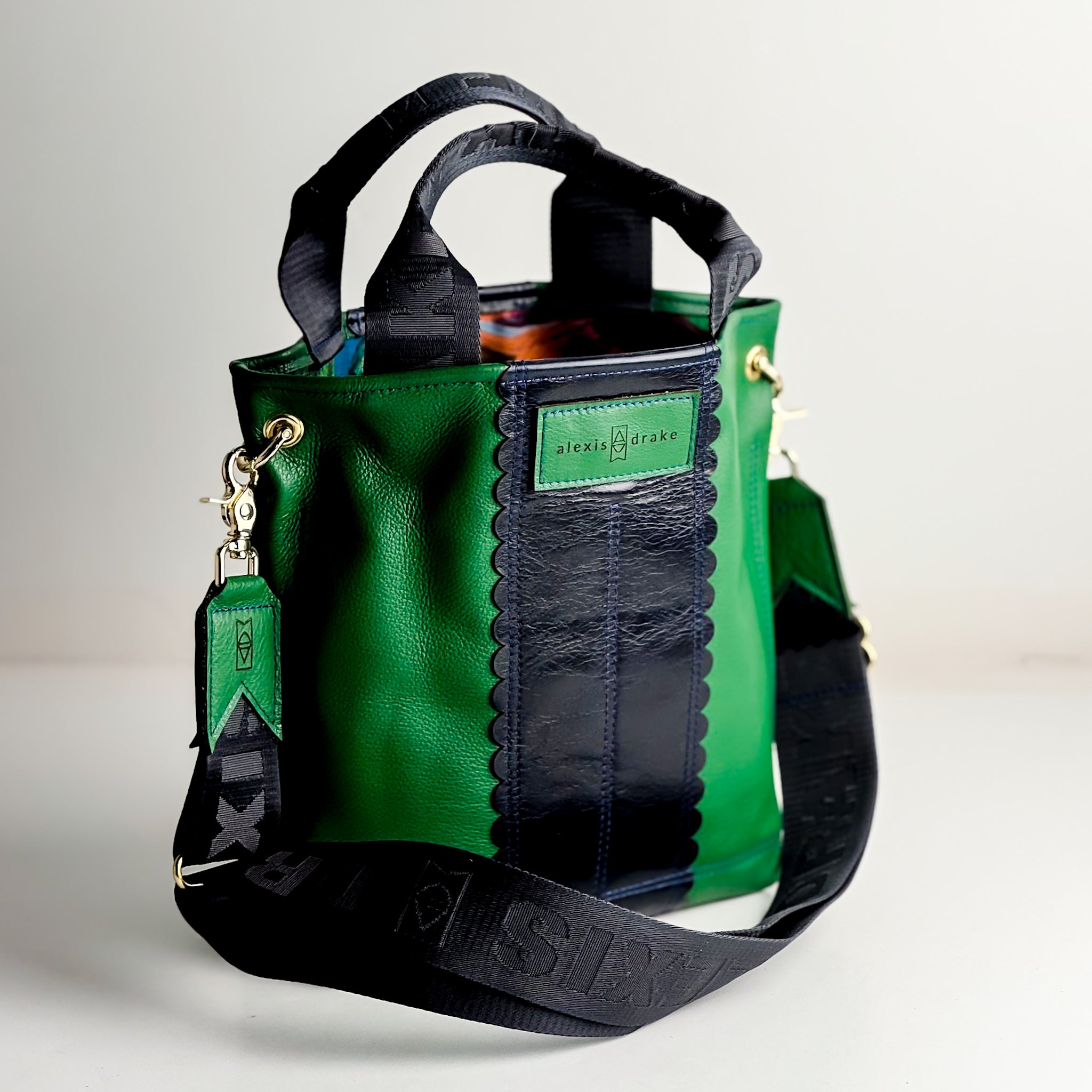 Polished Prep Collection | Tivoli Shoulder Tote | Boxwood Green + Coastal Navy