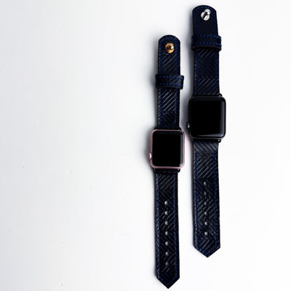 Polished Prep Collection | Apple Watch Band | Herringbone Coastal Navy