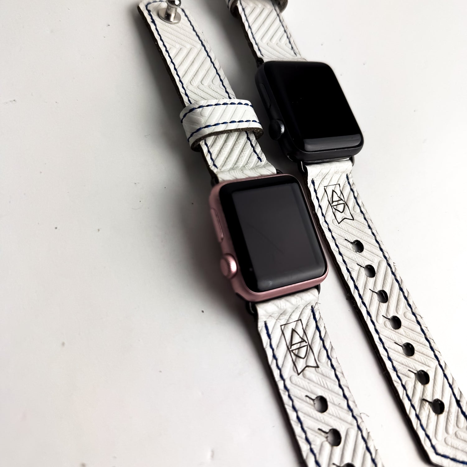 Polished Prep Collection | Apple Watch Band | Herringbone Nantucket White