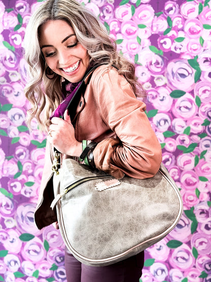 Wild Bloom Collection | Esther Shoulder Tote | Fog