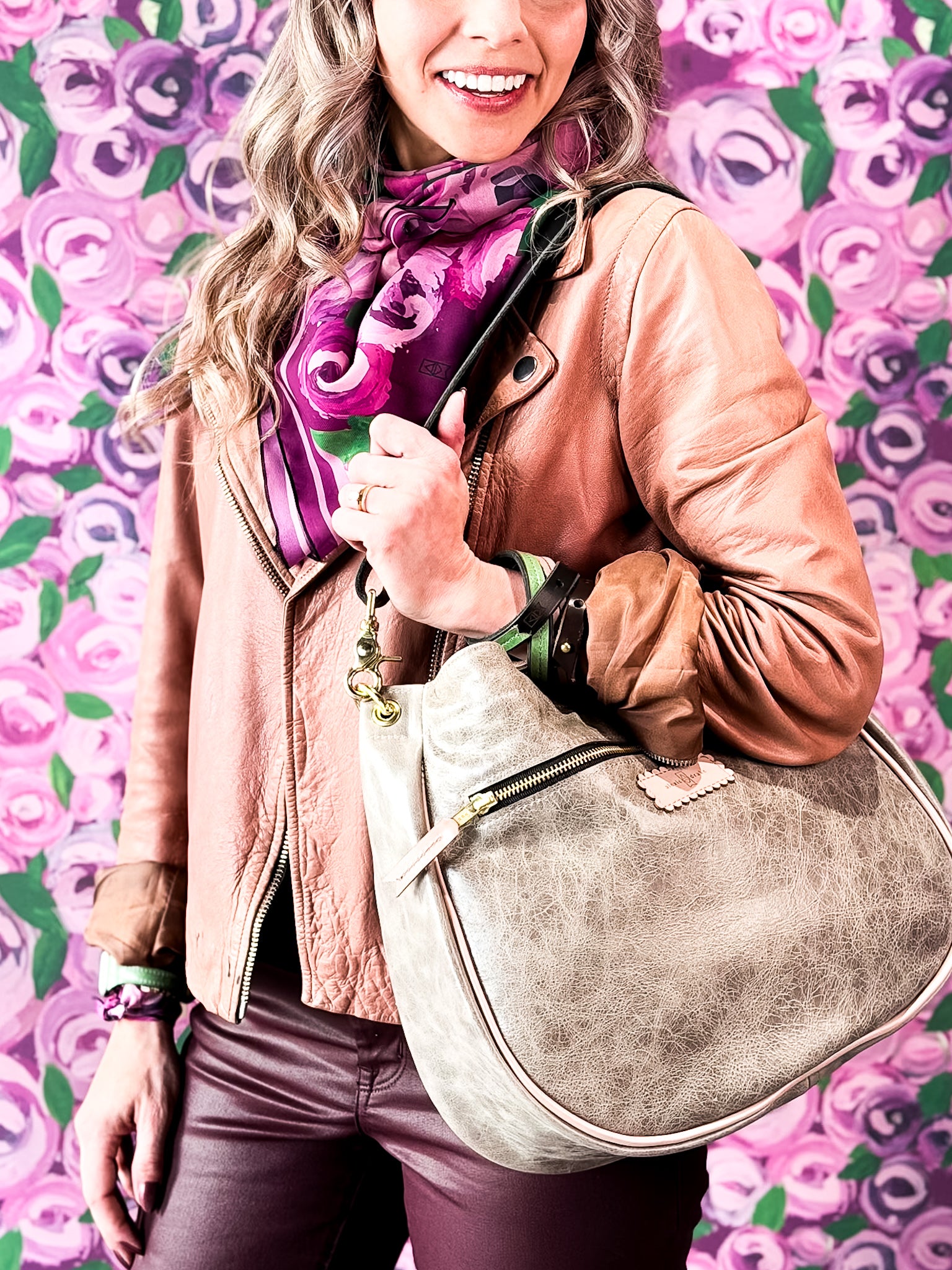 Wild Bloom Collection | Esther Shoulder Tote | Fog