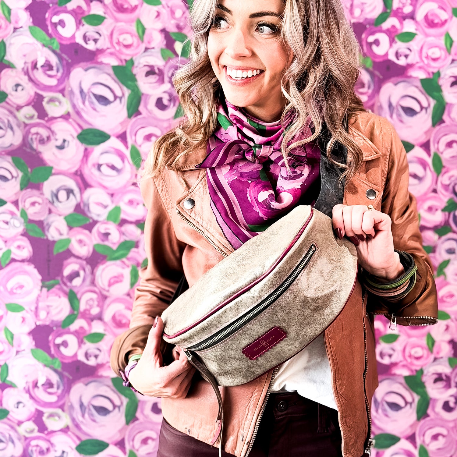 Wild Bloom Collection | Louie Fanny Crossbody | Fog + Orchid