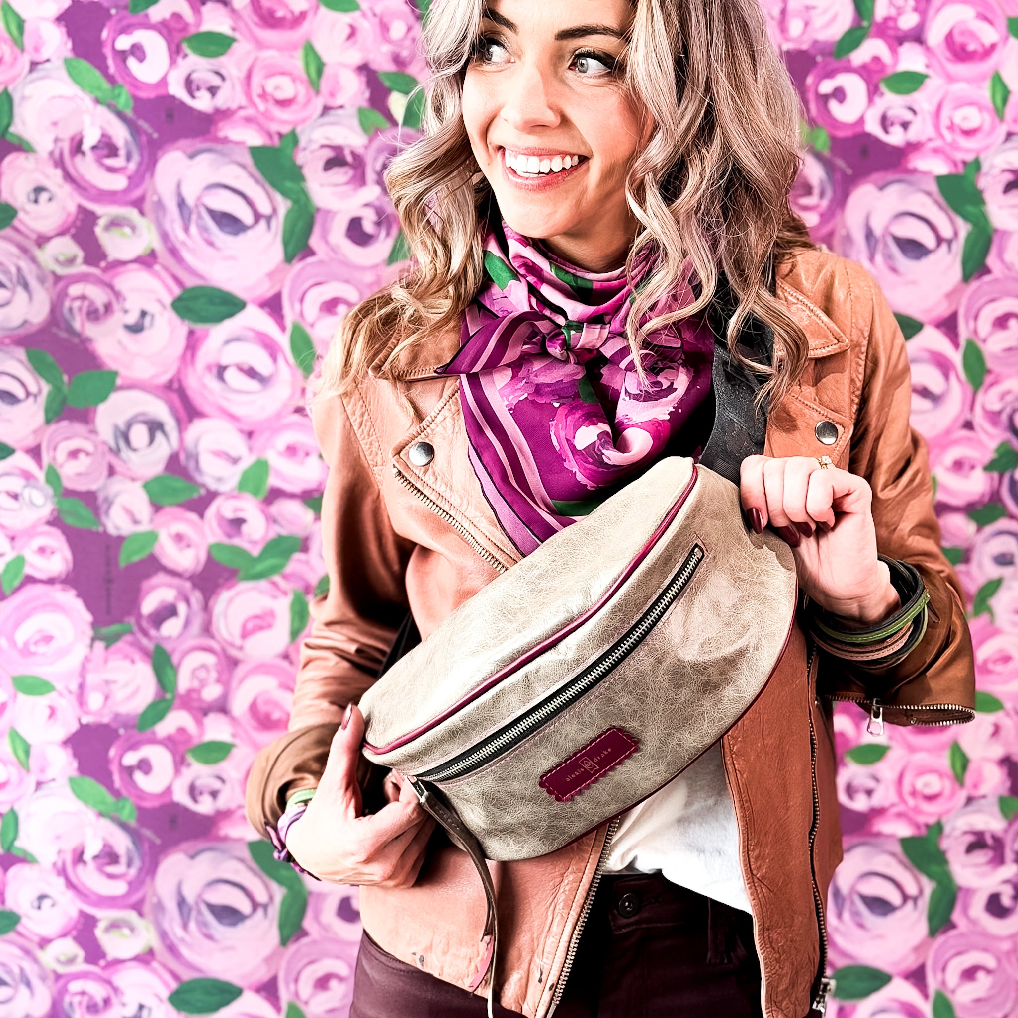 Wild Bloom Collection | Louie Fanny Crossbody | Fog + Orchid