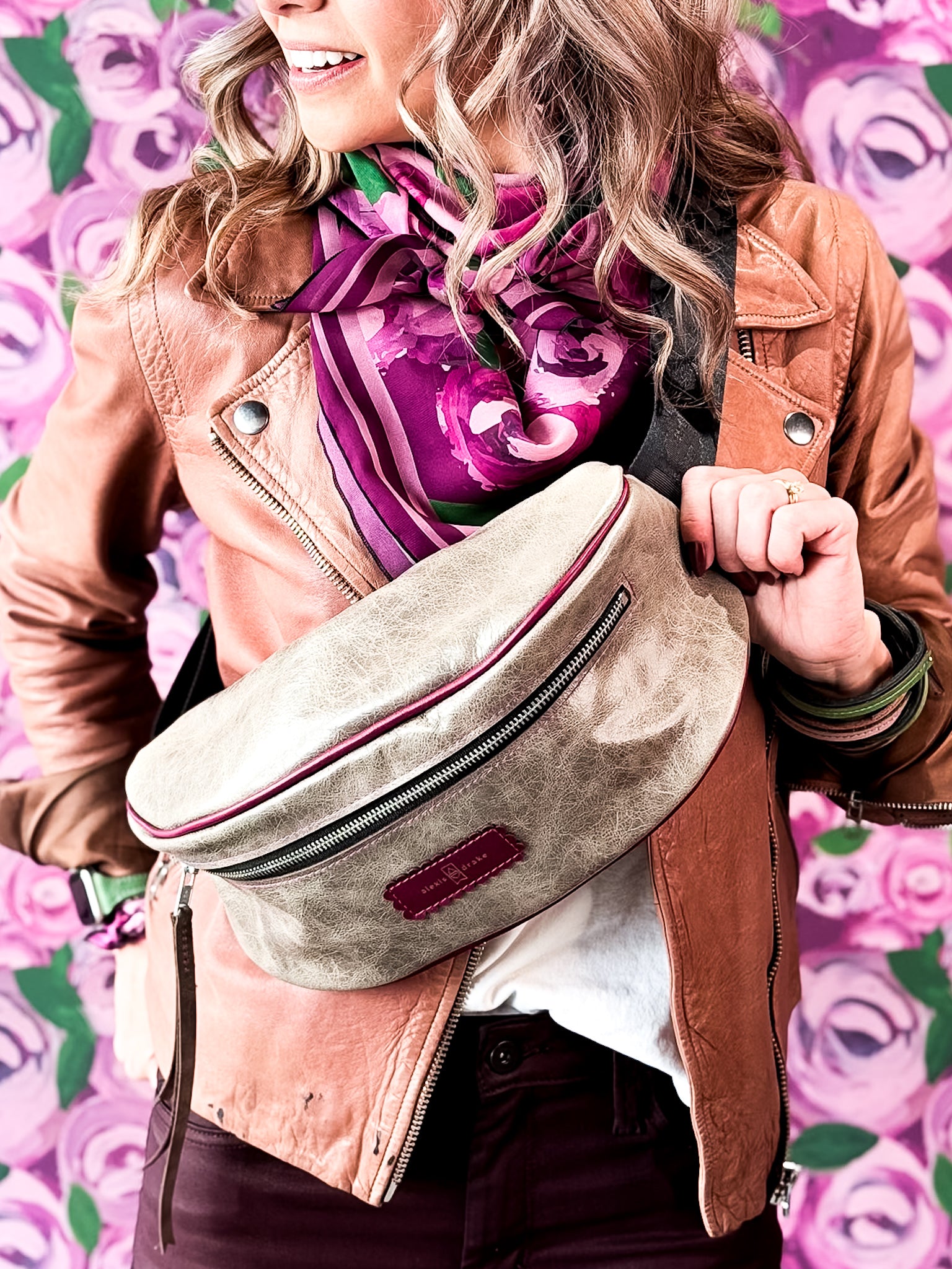 Wild Bloom Collection | Louie Fanny Crossbody | Fog + Orchid