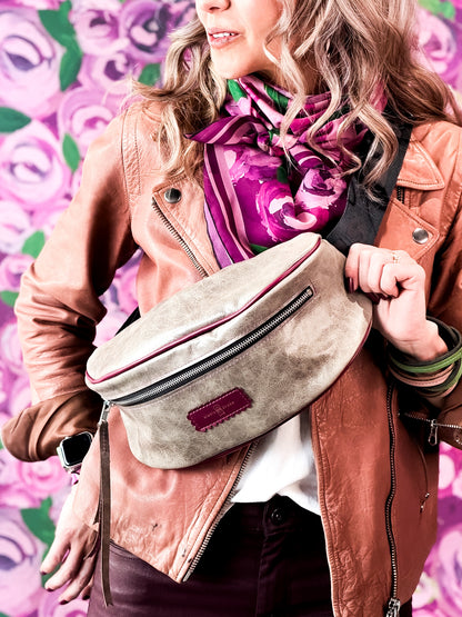 Wild Bloom Collection | Louie Fanny Crossbody | Fog + Orchid