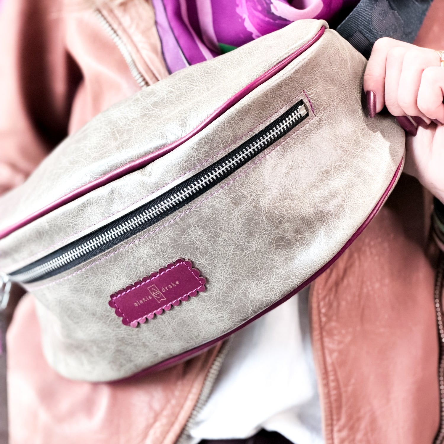 Wild Bloom Collection | Louie Fanny Crossbody | Fog + Orchid