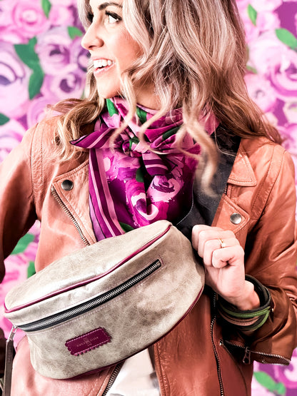 Wild Bloom Collection | Louie Fanny Crossbody | Fog + Orchid