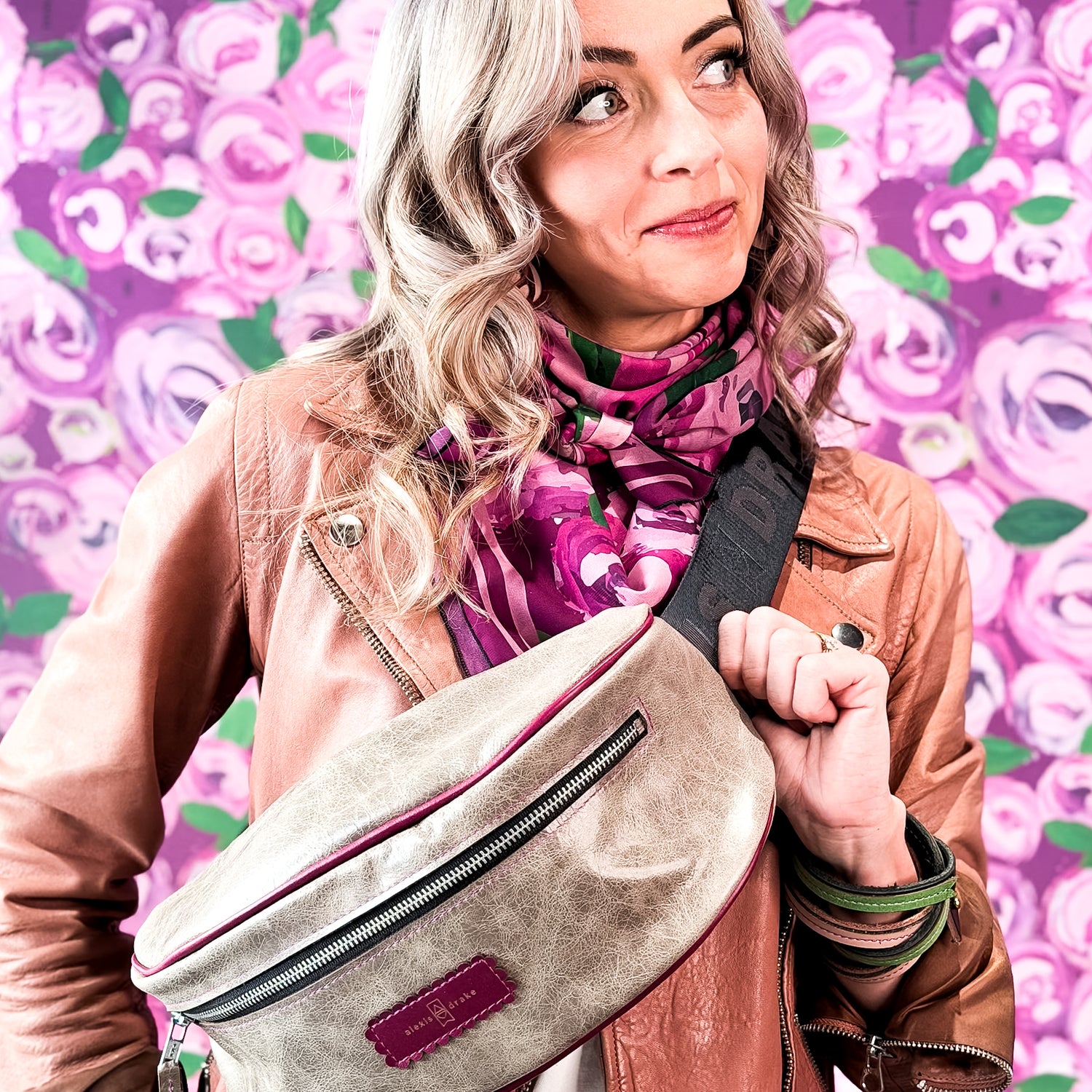 Wild Bloom Collection | Louie Fanny Crossbody | Fog + Orchid