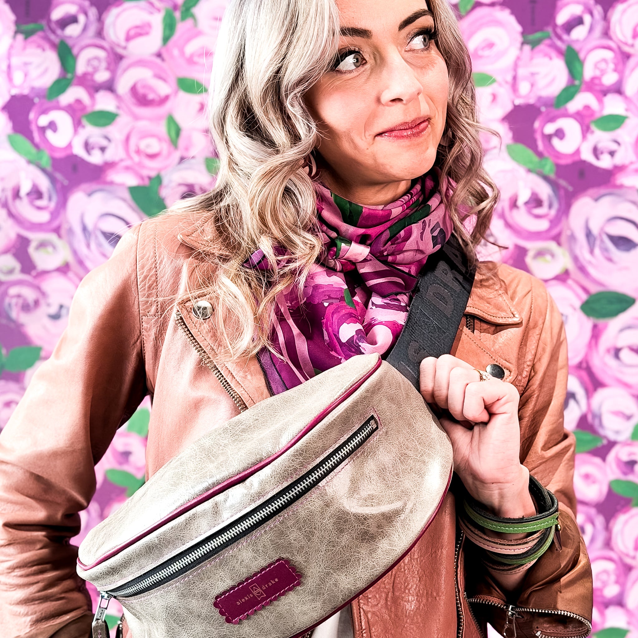 Wild Bloom Collection | Louie Fanny Crossbody | Fog + Orchid