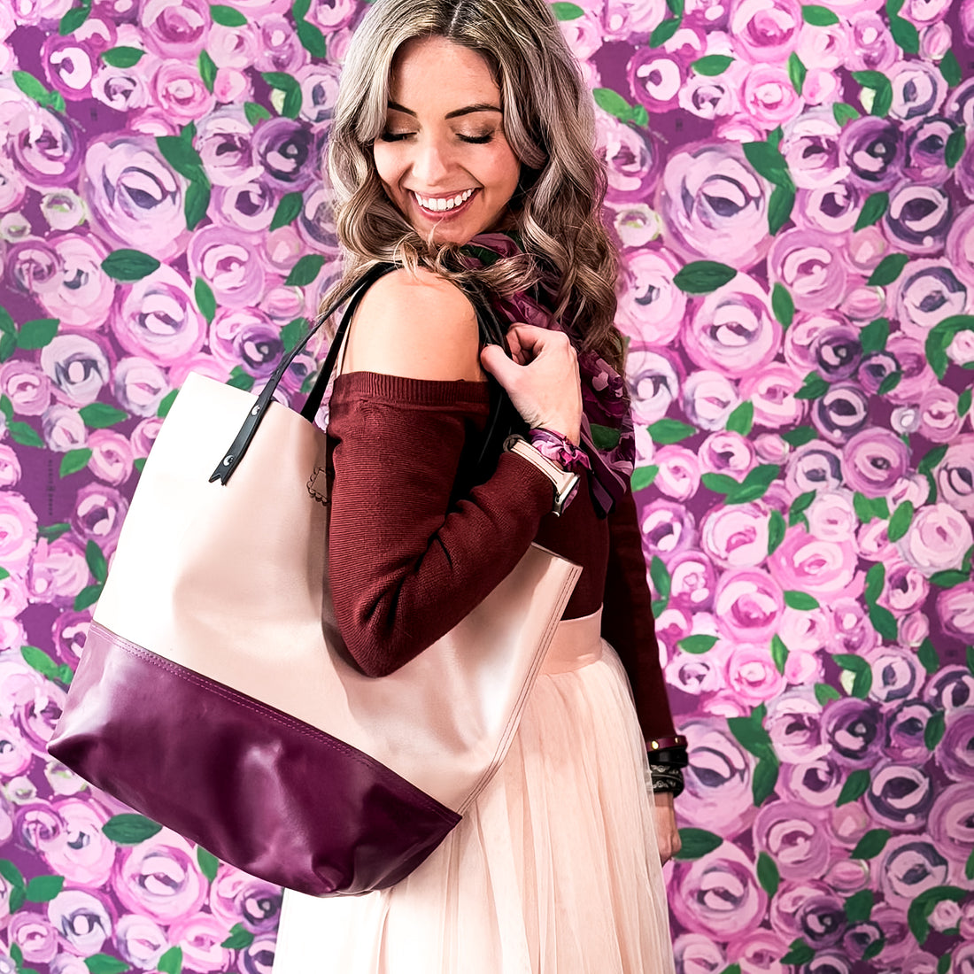 Wild Bloom Collection | Market Tote | Rosewater Pink + Orchid