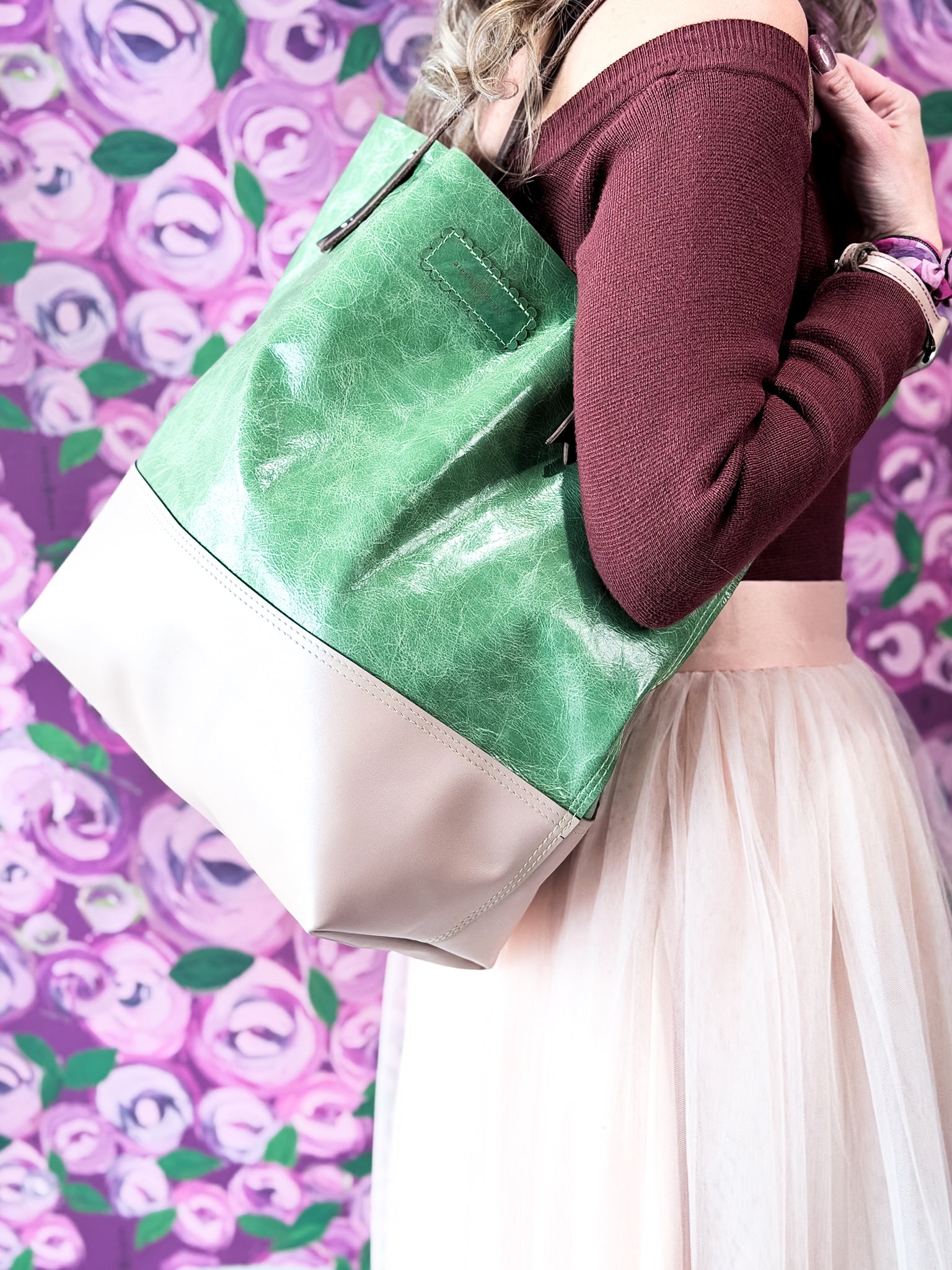 Wild Bloom Collection | Market Tote | Ivy + Rosewater Pink