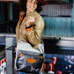 Fall Collection | Backpack Shoulder Tote | Khaki Pebble + Metallic Steel