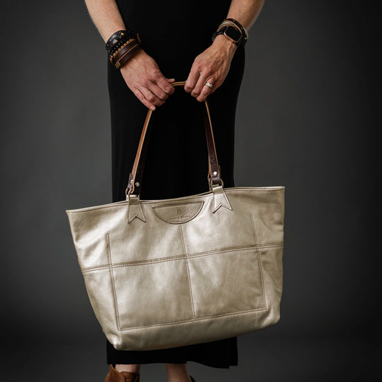 Holiday Collection | Charlotte Shoulder Tote | Platinum