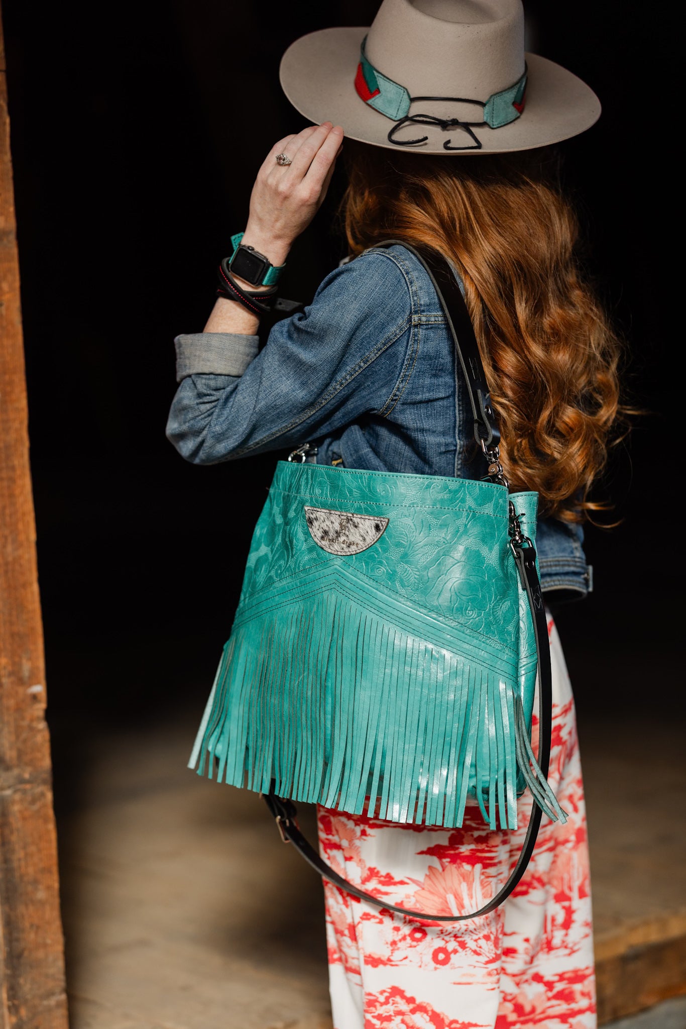 Rodeo Collection | Eleanor Shoulder Tote + Crossbody | Cactus Rose