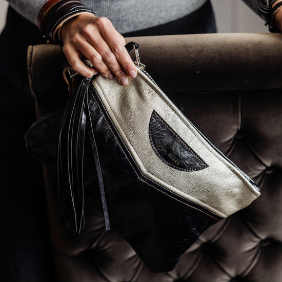 Holiday Collection | Jackie Clutch | Platinum + Obsidian