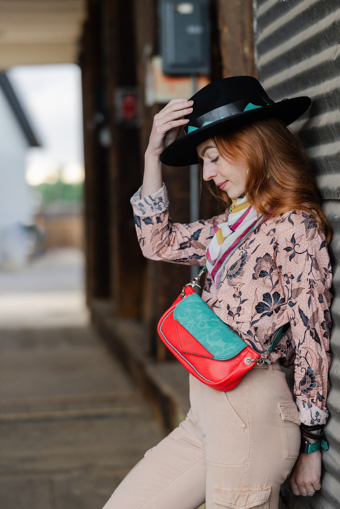 Rodeo Collection | Violet Clutch + Crossbody | Cactus Rose + Scarlet