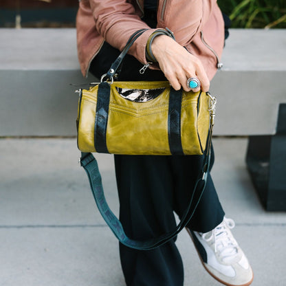 Urban Edge Collection | Gigi Baby Duffel + Crossbody | Olive Leaf